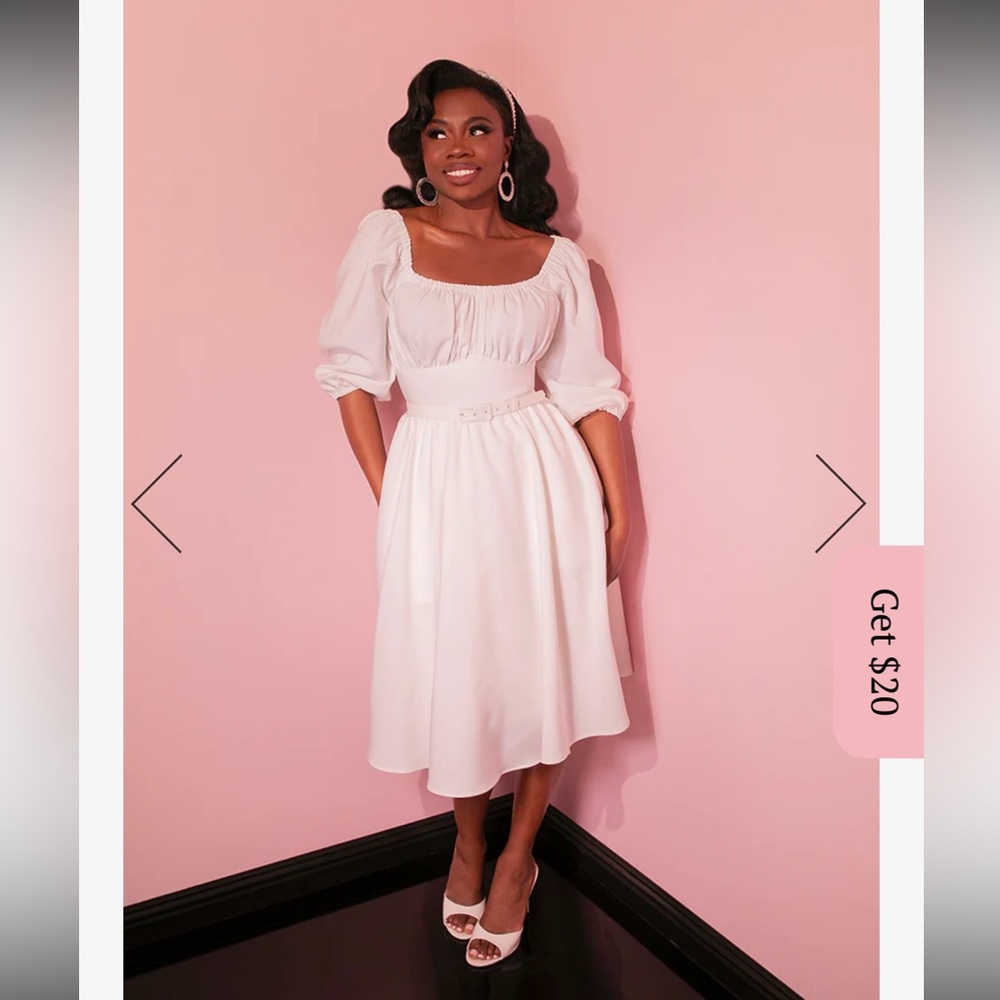 Vixen by Micheline Pitt Vacation Dress in Ivory